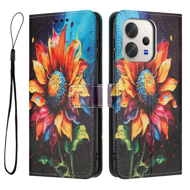 For vivo V70 5G Color Drawing Pattern Leather Phone Case