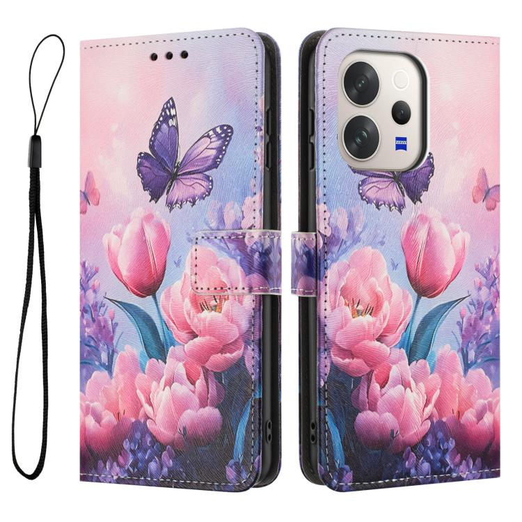 For vivo V70 5G Color Drawing Pattern Leather Phone Case