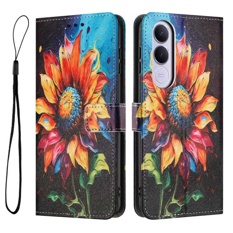 For vivo V70 FE 5G Color Drawing Pattern Leather Phone Case