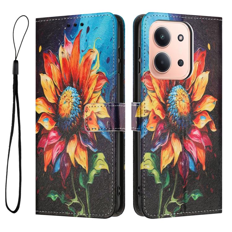 For Redmi 15C 5G / 4G Global 171mm Color Drawing Pattern Leather Phone Case