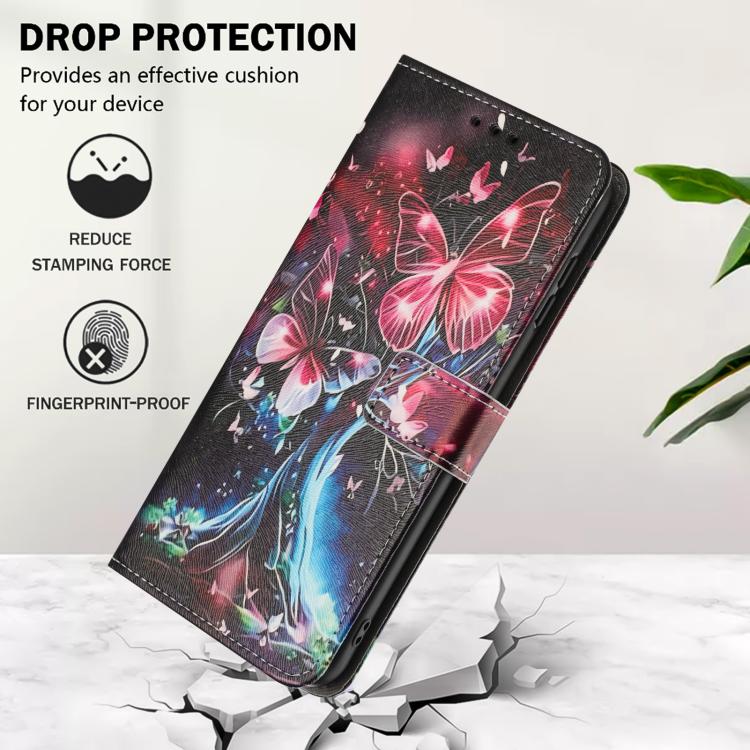 For Redmi Note 14 4G 164.84mm Color Drawing Pattern Leather Phone Case