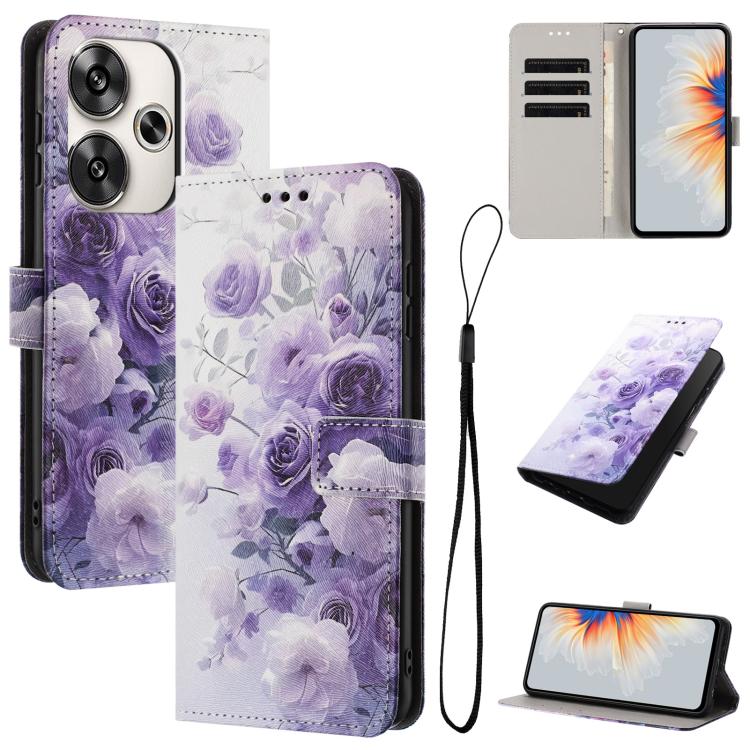 For Redmi Turbo 3 5G / Poco F6 Color Drawing Pattern Leather Phone Case