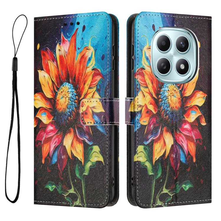 For Redmi Note 15 5G / 4G Global 164mm Color Drawing Pattern Leather Phone Case