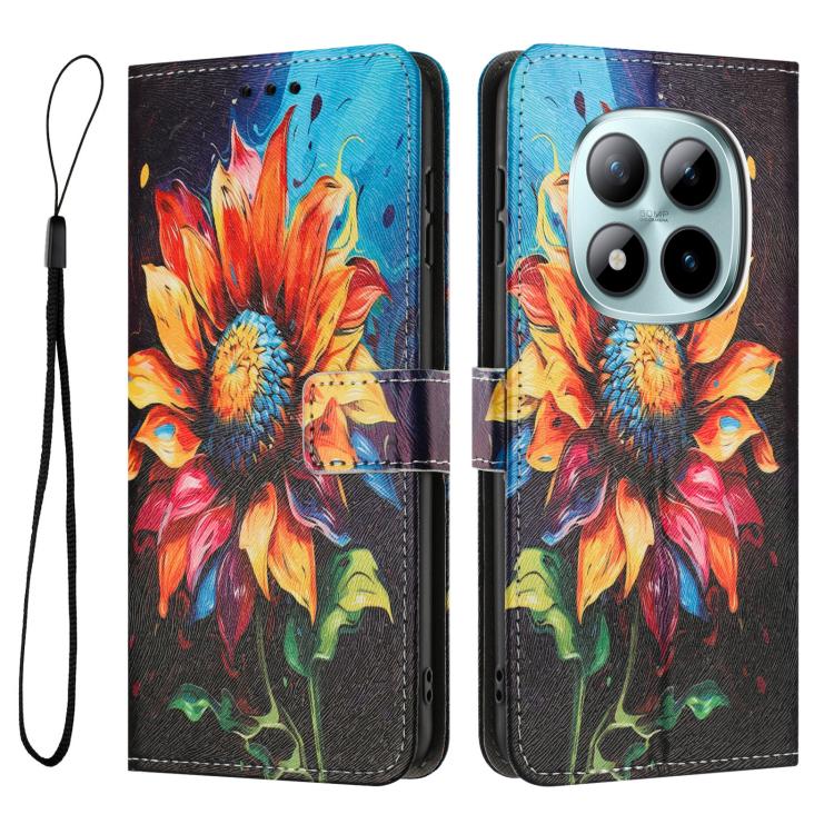 For Redmi Note 15 Pro 4G Global 163.2mm Color Drawing Pattern Leather Phone Case