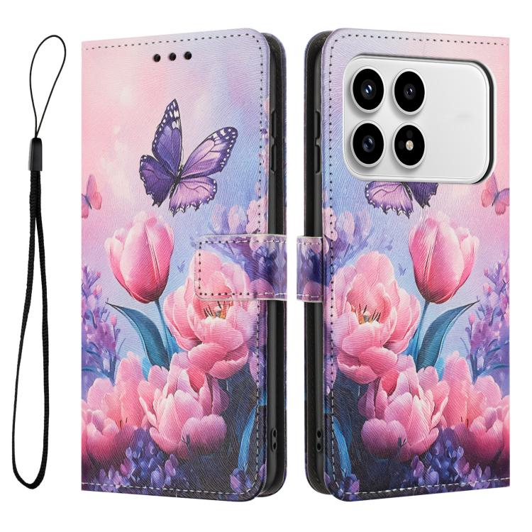 For Redmi K90 / Poco F8 Pro Color Drawing Pattern Leather Phone Case