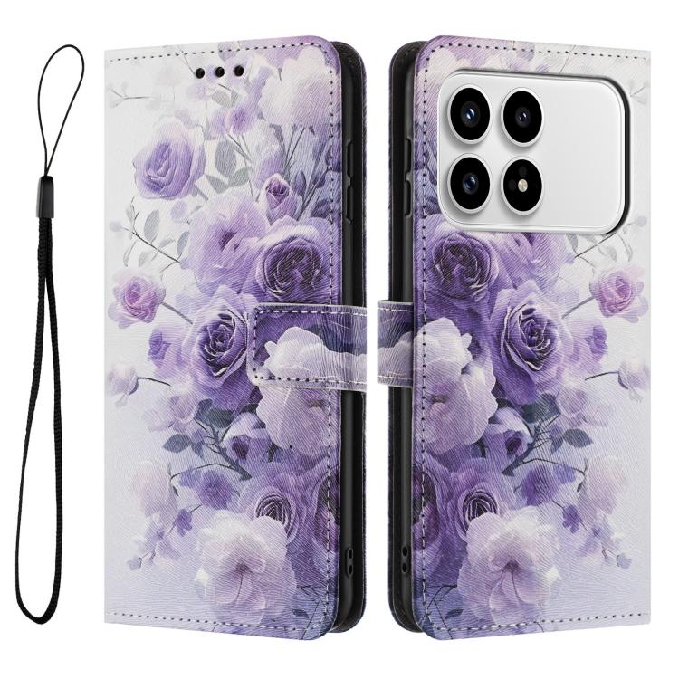 For Redmi K90 / Poco F8 Pro Color Drawing Pattern Leather Phone Case