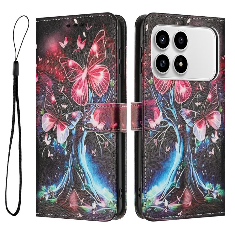 For Redmi K90 / Poco F8 Pro Color Drawing Pattern Leather Phone Case