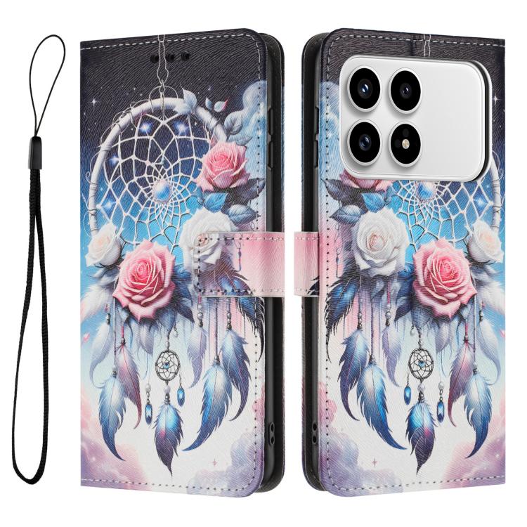 For Redmi K90 / Poco F8 Pro Color Drawing Pattern Leather Phone Case