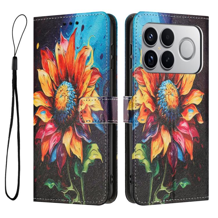 For Redmi K90 Pro Max / Poco F8 Ultra Color Drawing Pattern Leather Phone Case