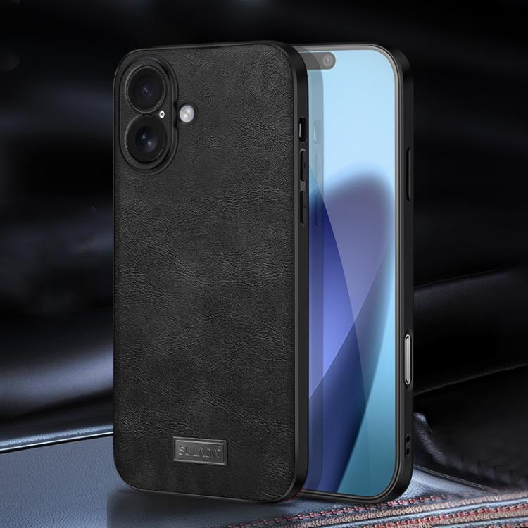 For iPhone 17 SULADA Shockproof TPU Hybrid Handmade Leather Phone Case