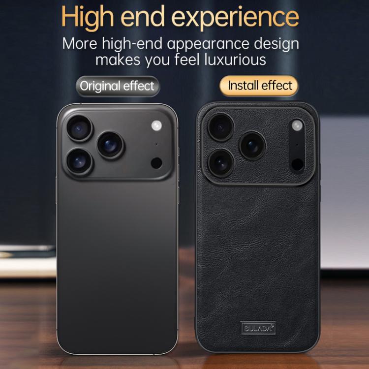 For iPhone 17 SULADA Shockproof TPU Hybrid Handmade Leather Phone Case