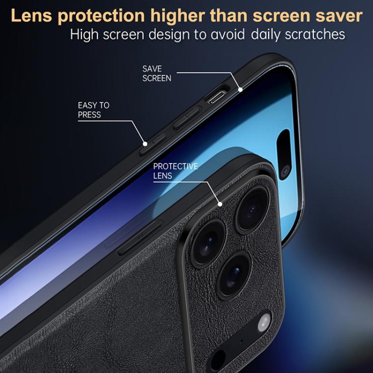 For iPhone 17 SULADA Shockproof TPU Hybrid Handmade Leather Phone Case
