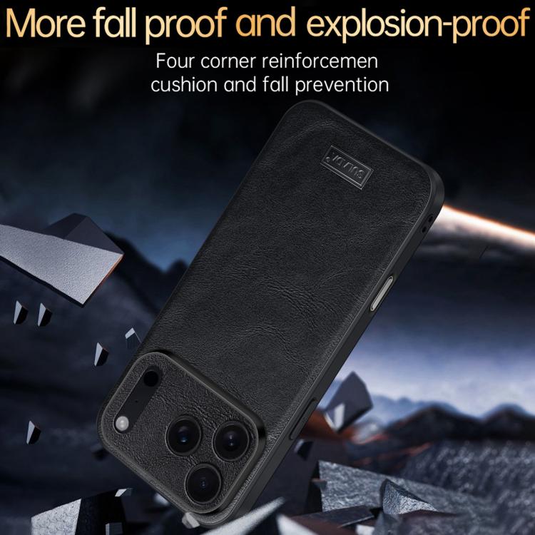 For iPhone 17 SULADA Shockproof TPU Hybrid Handmade Leather Phone Case