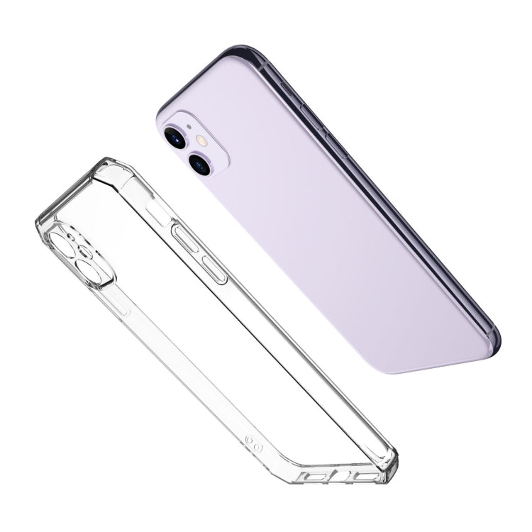 For iPhone 12 mini Straight Edge Square Corners Transparent TPU Soft Case