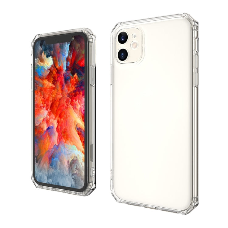 For iPhone 12 Straight Edge Square Corners Transparent TPU Soft Case