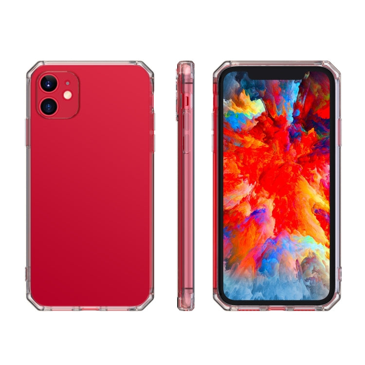 For iPhone 12 Straight Edge Square Corners Transparent TPU Soft Case