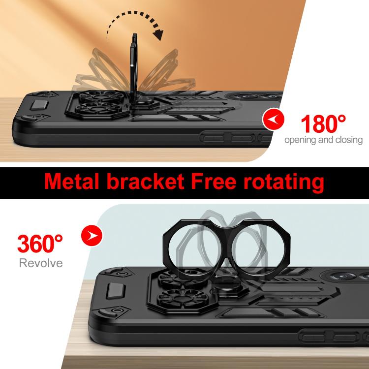 For Samsung Galaxy A26 5G Double-Ring Holder PC Hybrid TPU Phone Case
