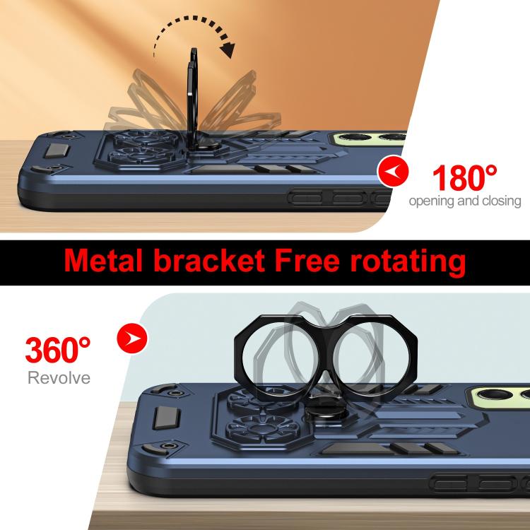 For Samsung Galaxy A16 Double-Ring Holder PC Hybrid TPU Phone Case