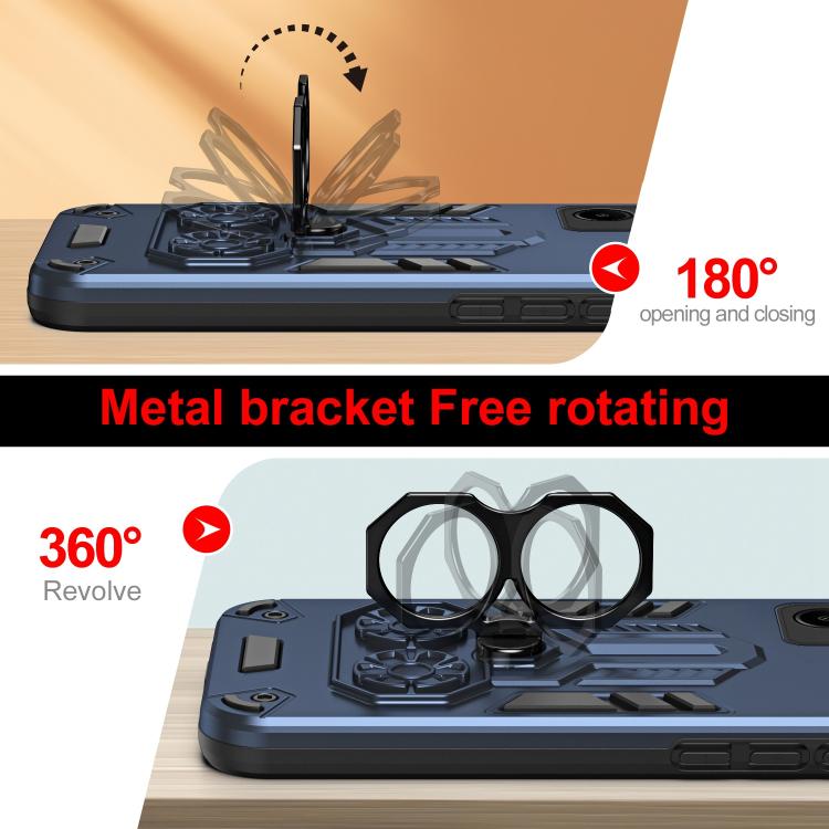 For Samsung Galaxy A06 4G Double-Ring Holder PC Hybrid TPU Phone Case