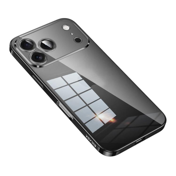 For iPhone 17 Pro SULADA Shine Through Series Plating TPU Transparent Phone Case
