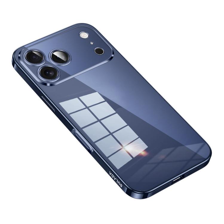 For iPhone 17 Pro SULADA Shine Through Series Plating TPU Transparent Phone Case