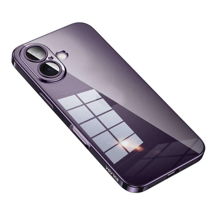 For iPhone 17 SULADA Shine Through Series Plating TPU Transparent Phone Case