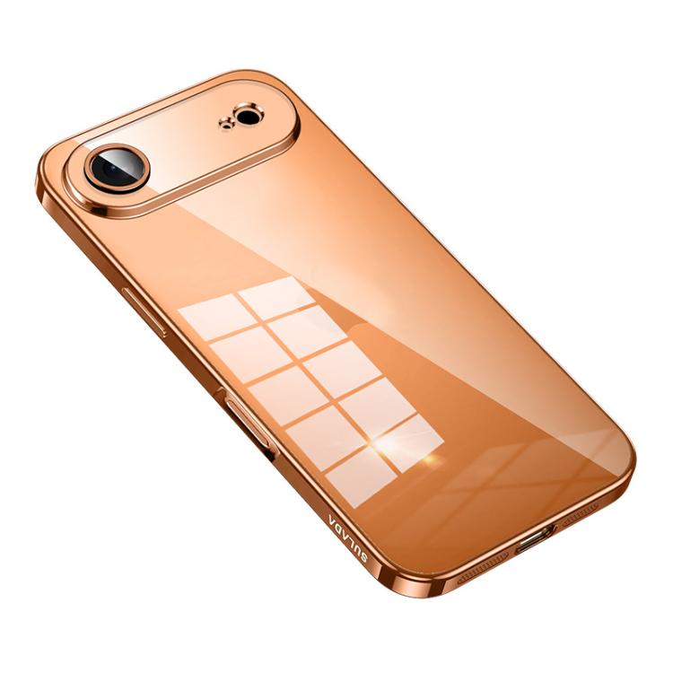 For iPhone Air SULADA Shine Through Series Plating TPU Transparent Phone Case