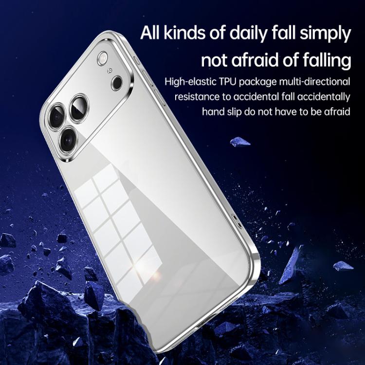 For iPhone Air SULADA Shine Through Series Plating TPU Transparent Phone Case