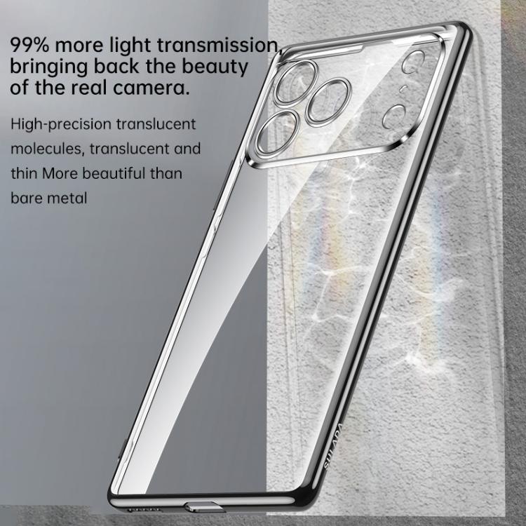 For iPhone Air SULADA Shine Through Series Plating TPU Transparent Phone Case