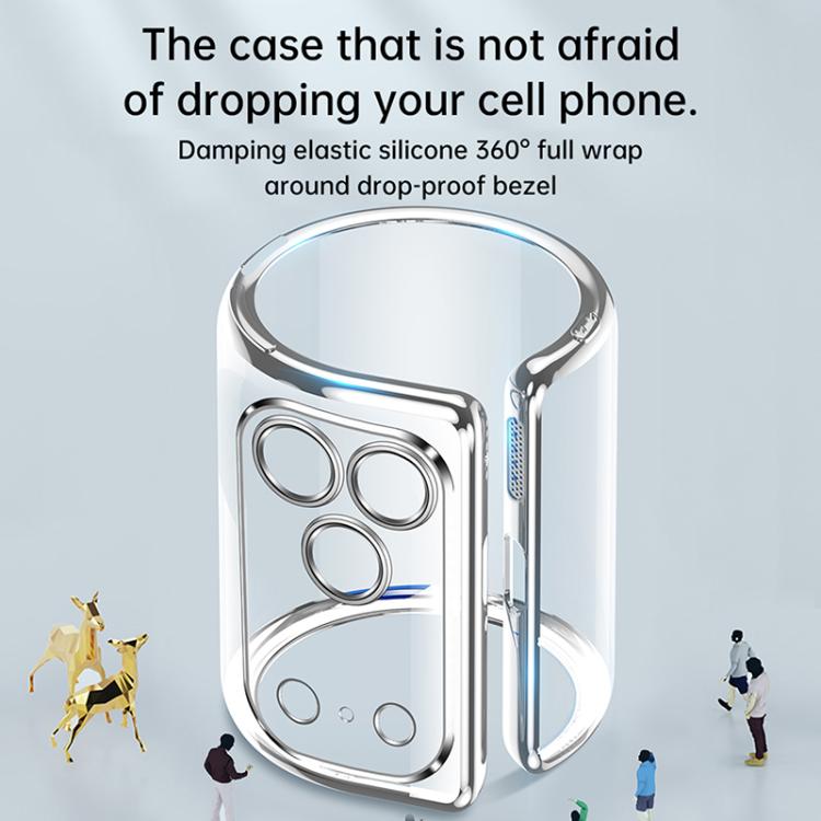 For iPhone Air SULADA Shine Through Series Plating TPU Transparent Phone Case