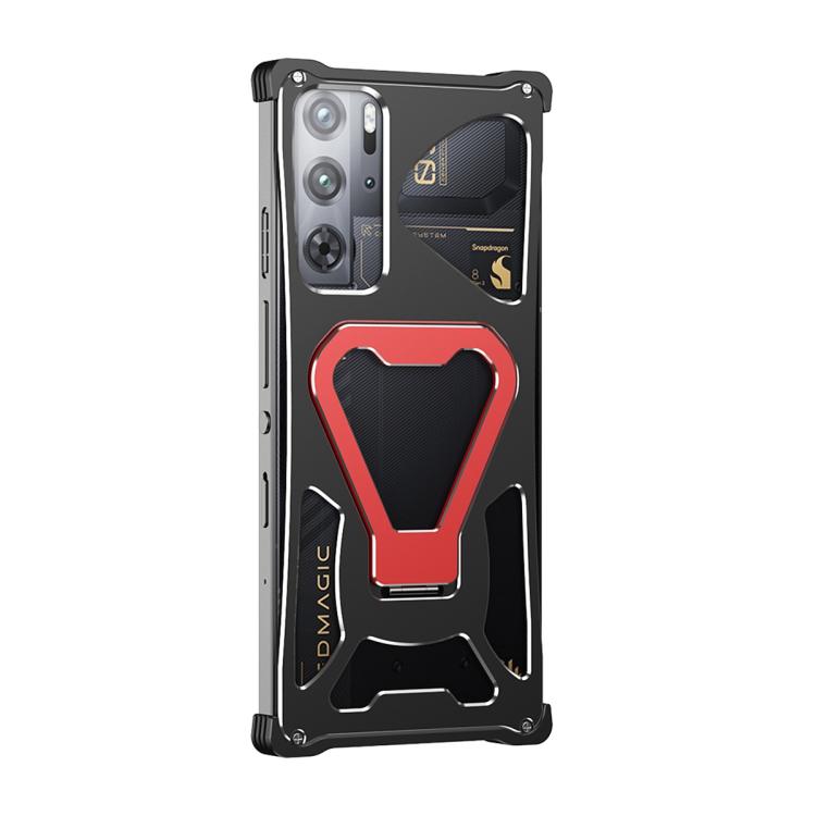 For ZTE nubia RedMagic 10 Pro / 10 Pro+ Elegant Transformers Heat Dissipating Metal Phone Case with Stand
