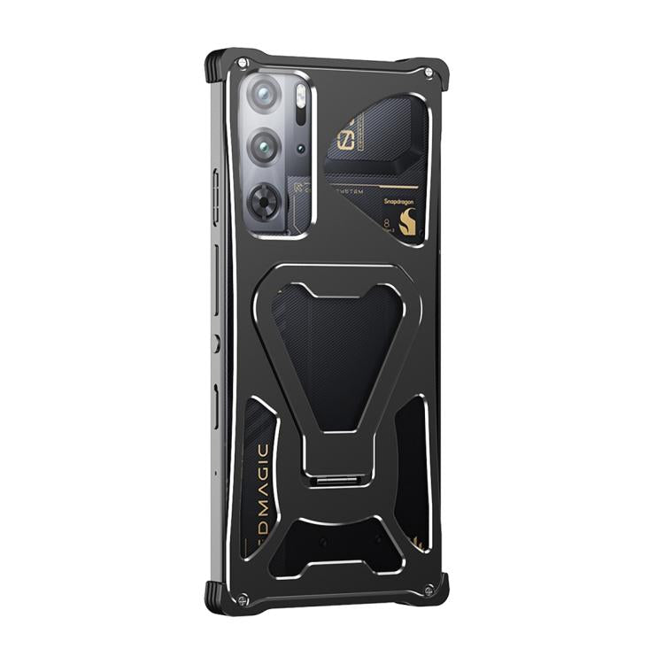 For ZTE nubia RedMagic 10 Pro / 10 Pro+ Elegant Transformers Heat Dissipating Metal Phone Case with Stand