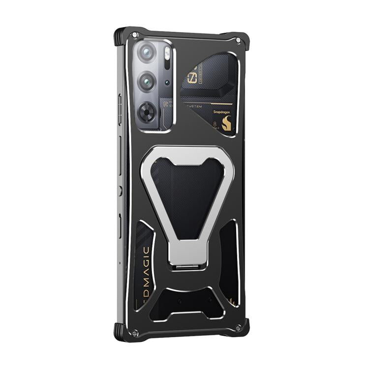 For ZTE nubia RedMagic 10 Pro / 10 Pro+ Elegant Transformers Heat Dissipating Metal Phone Case with Stand