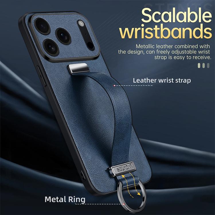 For iPhone 17 Pro Max SULADA Tide Cool Series PC Hybrid Leather Texture Skin Feel Phone Case
