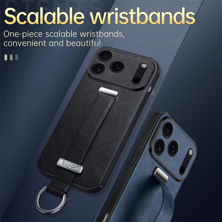 For iPhone 17 Pro SULADA Tide Cool Series PC Hybrid Leather Texture Skin Feel Phone Case