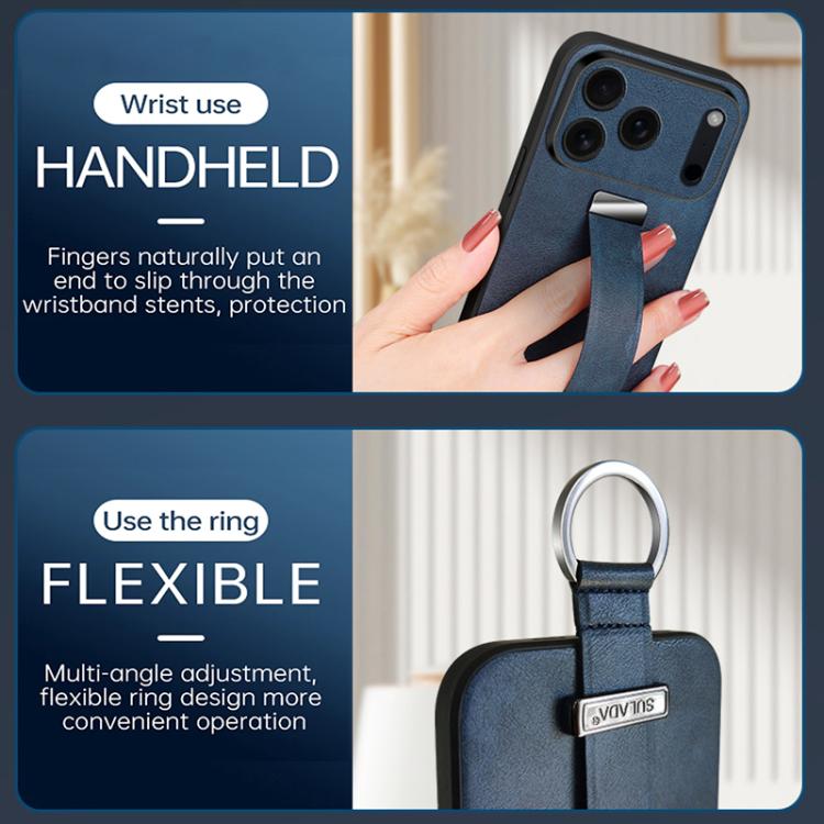 For iPhone 17 SULADA Tide Cool Series PC Hybrid Leather Texture Skin Feel Phone Case