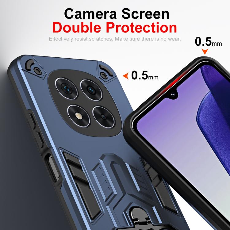 For Redmi Note 14 Pro 4G / 5G Double-Ring Holder PC Hybrid TPU Phone Case