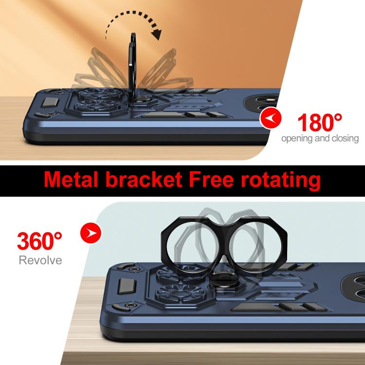 For Redmi Note 14 Pro 4G / 5G Double-Ring Holder PC Hybrid TPU Phone Case