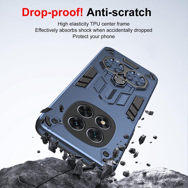 For Redmi Note 14 Pro 4G / 5G Double-Ring Holder PC Hybrid TPU Phone Case