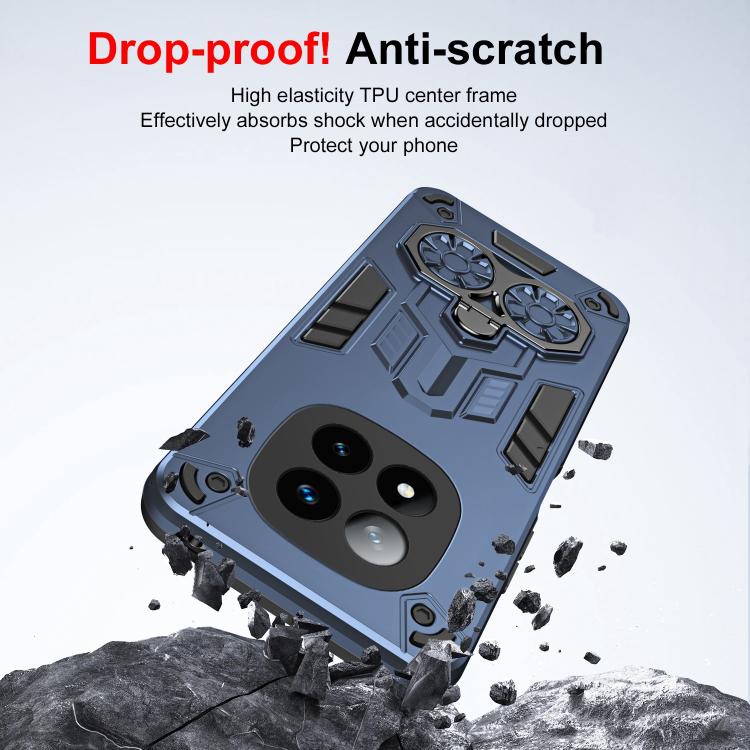 For Redmi Note 14 Pro+ Double-Ring Holder PC Hybrid TPU Phone Case