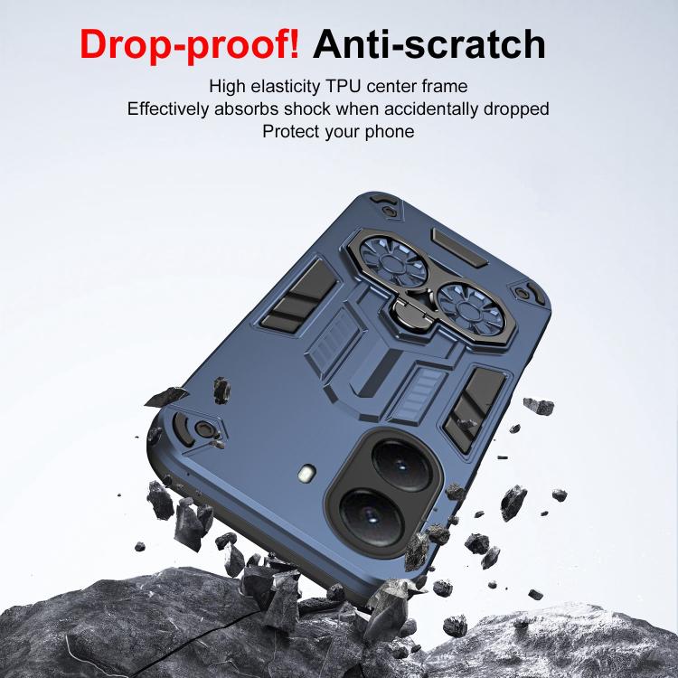 For Xiaomi Poco X7 Pro Double-Ring Holder PC Hybrid TPU Phone Case