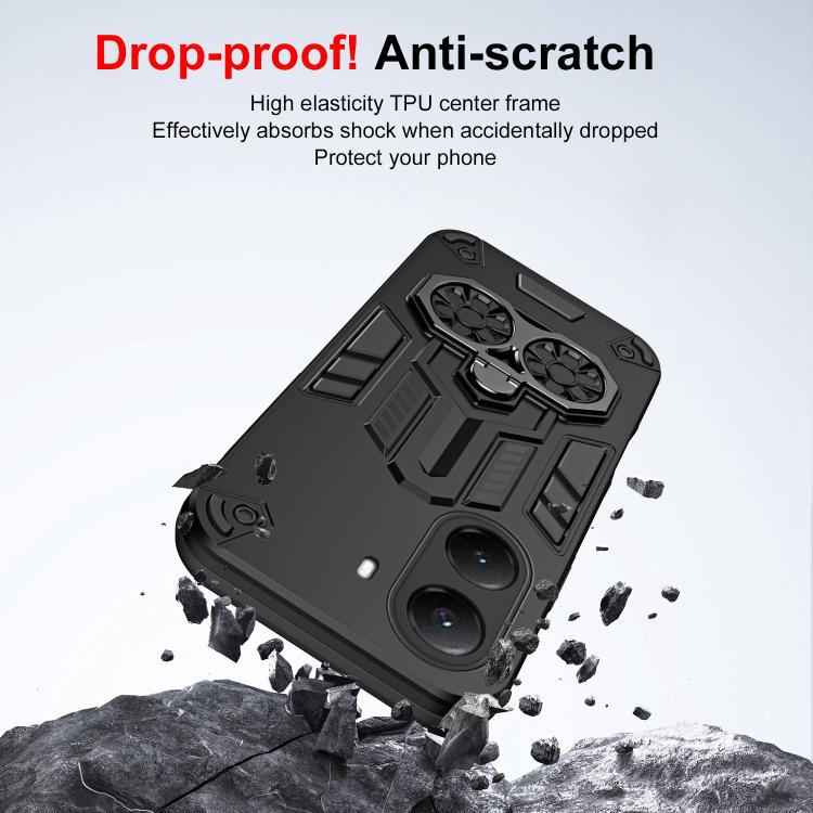 For Xiaomi Poco X7 Pro Double-Ring Holder PC Hybrid TPU Phone Case