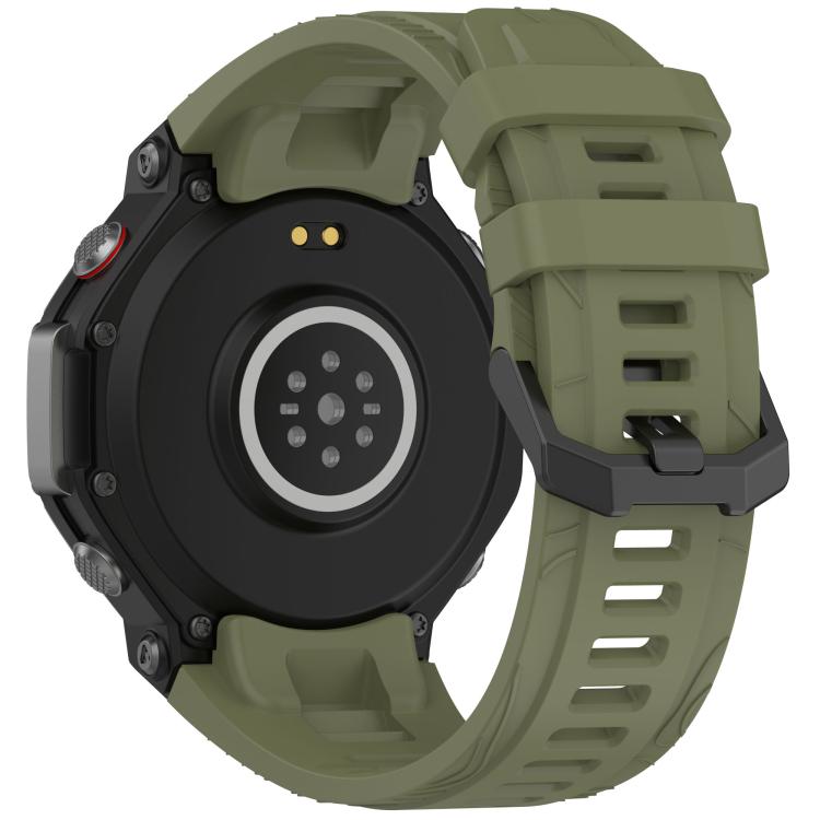 For Amazfit T-Rex 3 xDfind Solid Color Black Buckle Silicone Watch Band