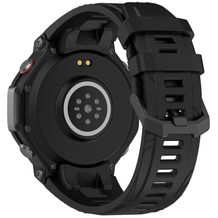 For Amazfit T-Rex 3 xDfind Solid Color Black Buckle Silicone Watch Band