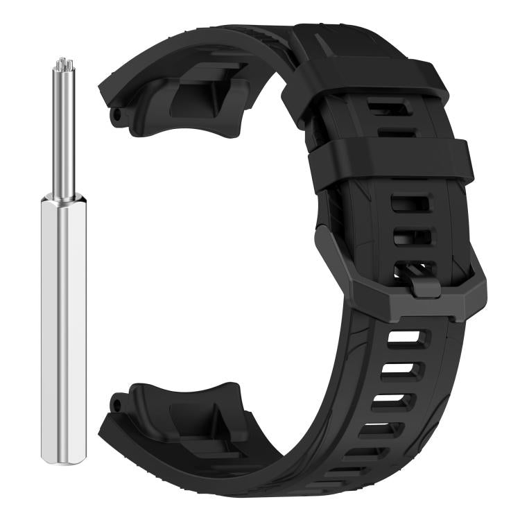 For Amazfit T-Rex 3 xDfind Solid Color Black Buckle Silicone Watch Band
