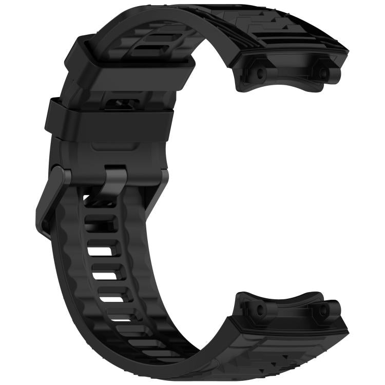 For Amazfit T-Rex 3 xDfind Solid Color Black Buckle Silicone Watch Band