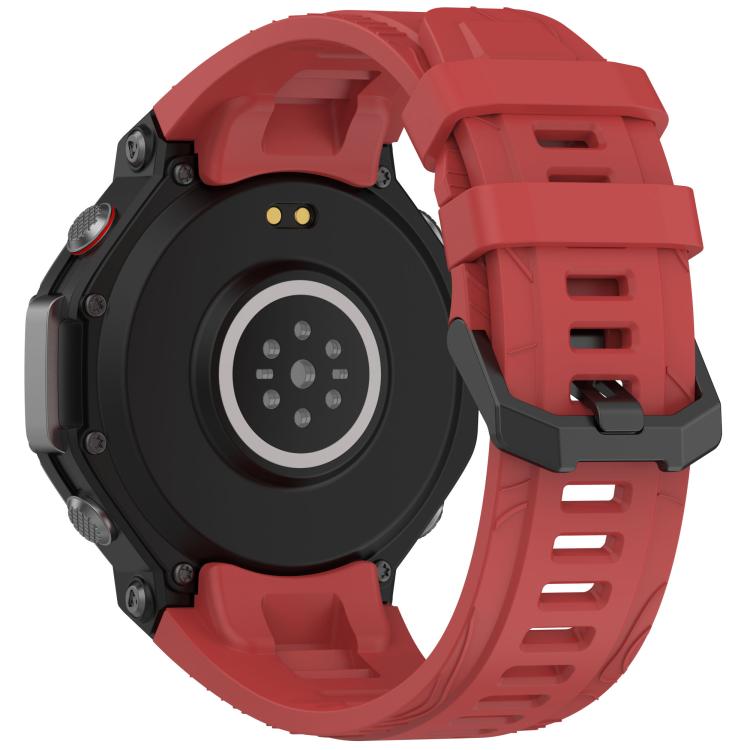 For Amazfit T-Rex 3 xDfind Solid Color Black Buckle Silicone Watch Band