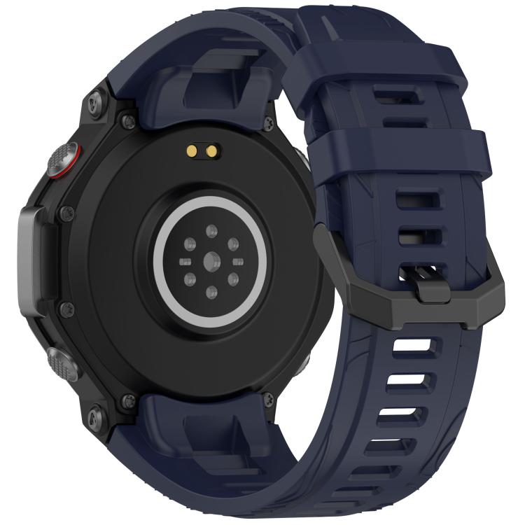 For Amazfit T-Rex 3 xDfind Solid Color Black Buckle Silicone Watch Band