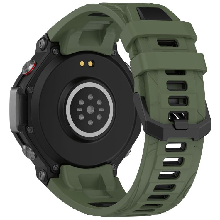 For Amazfit T-Rex 3 xDfind Two-color Black Buckle Silicone Watch Band