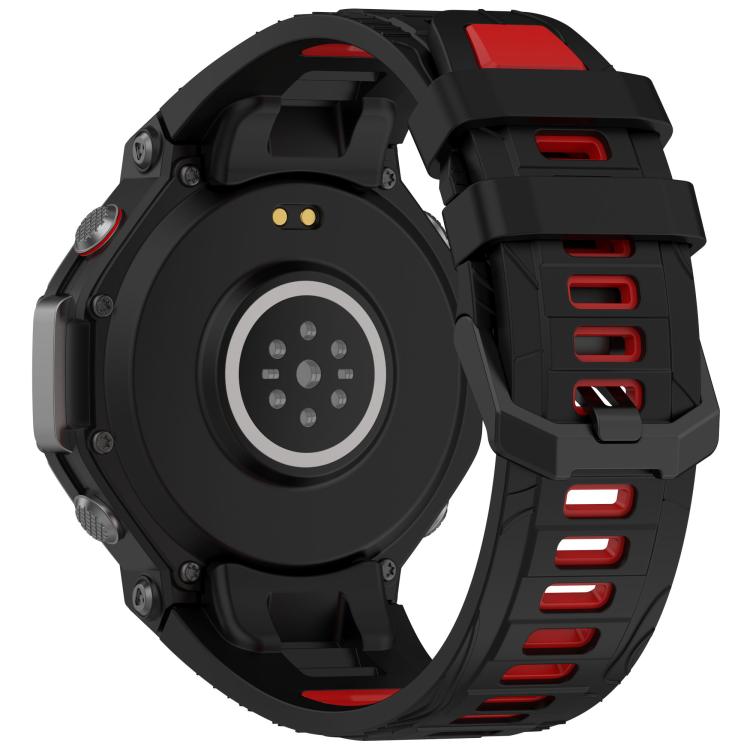 For Amazfit T-Rex 3 xDfind Two-color Black Buckle Silicone Watch Band